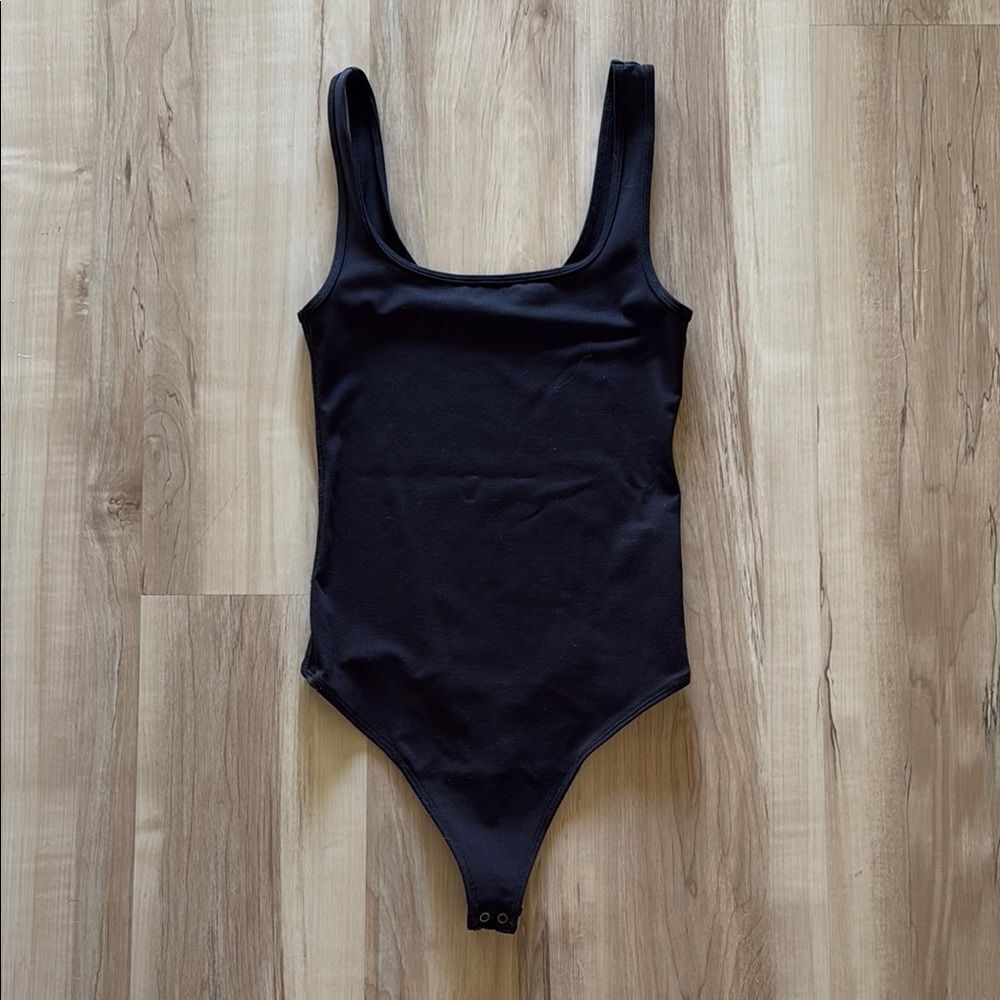Abercrombie and Fitch Black Scoop Neck Bodysuit